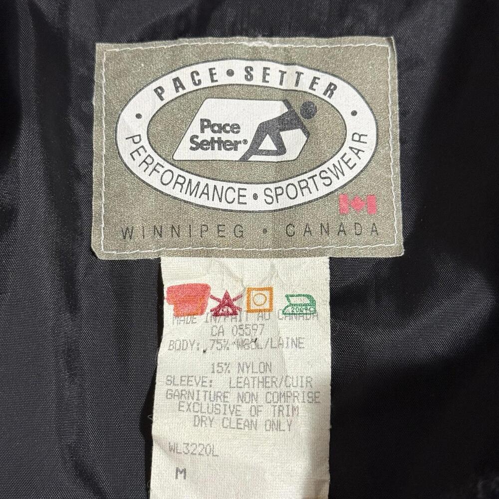 Vintage RCMP 100th Anniversary Yukon Leather Wool Varsity Jacket M Canada - Picture 3 of 8